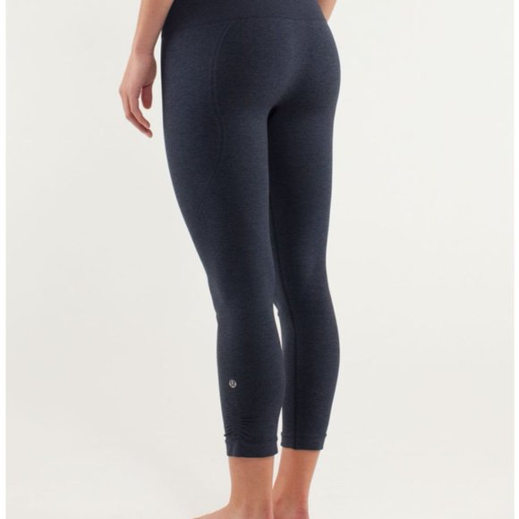lululemon athletica Pants - Lululemon Ebb to Street Crop in Inkwell